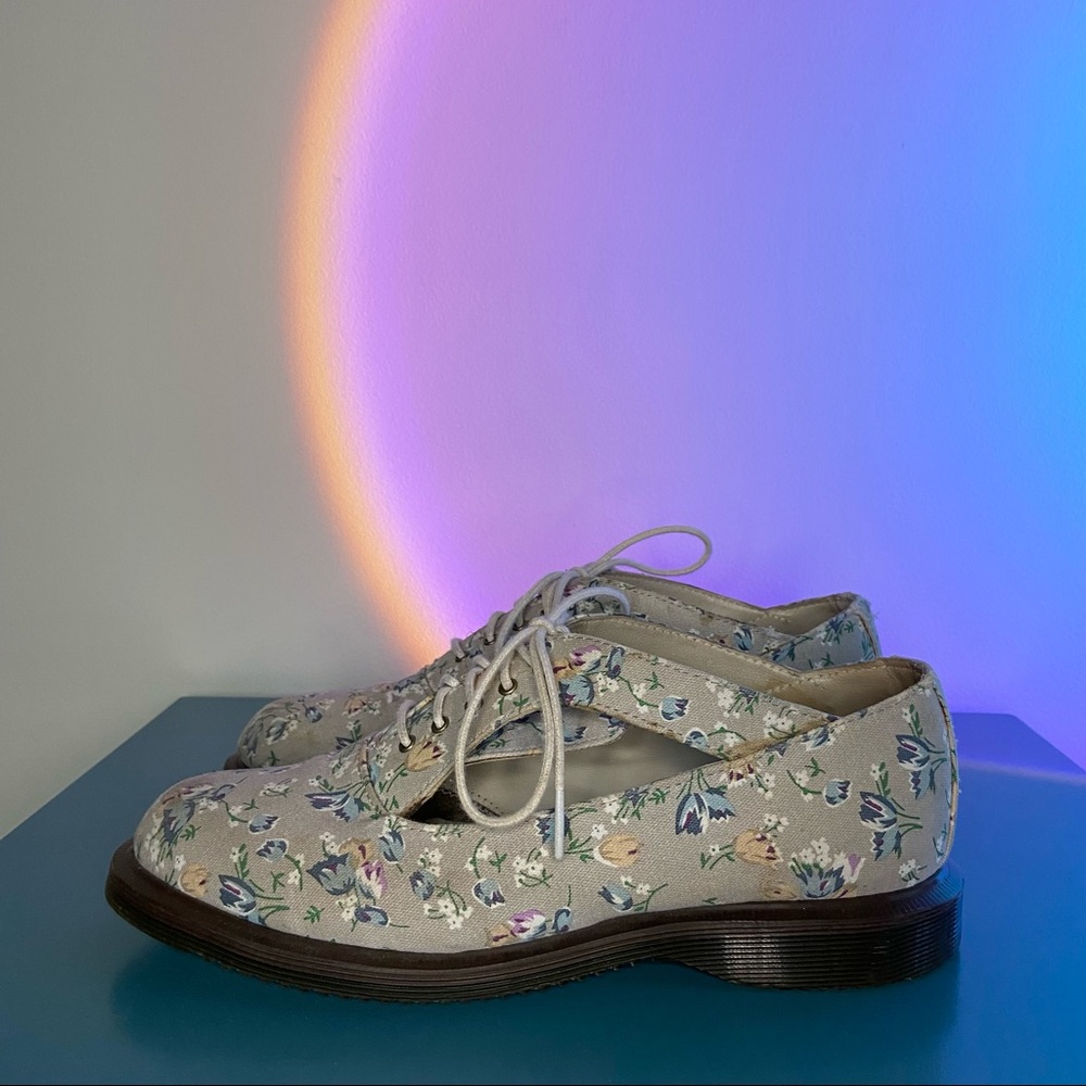 RARE Doc Marten Caryn Cut Out Loafers in Floral
